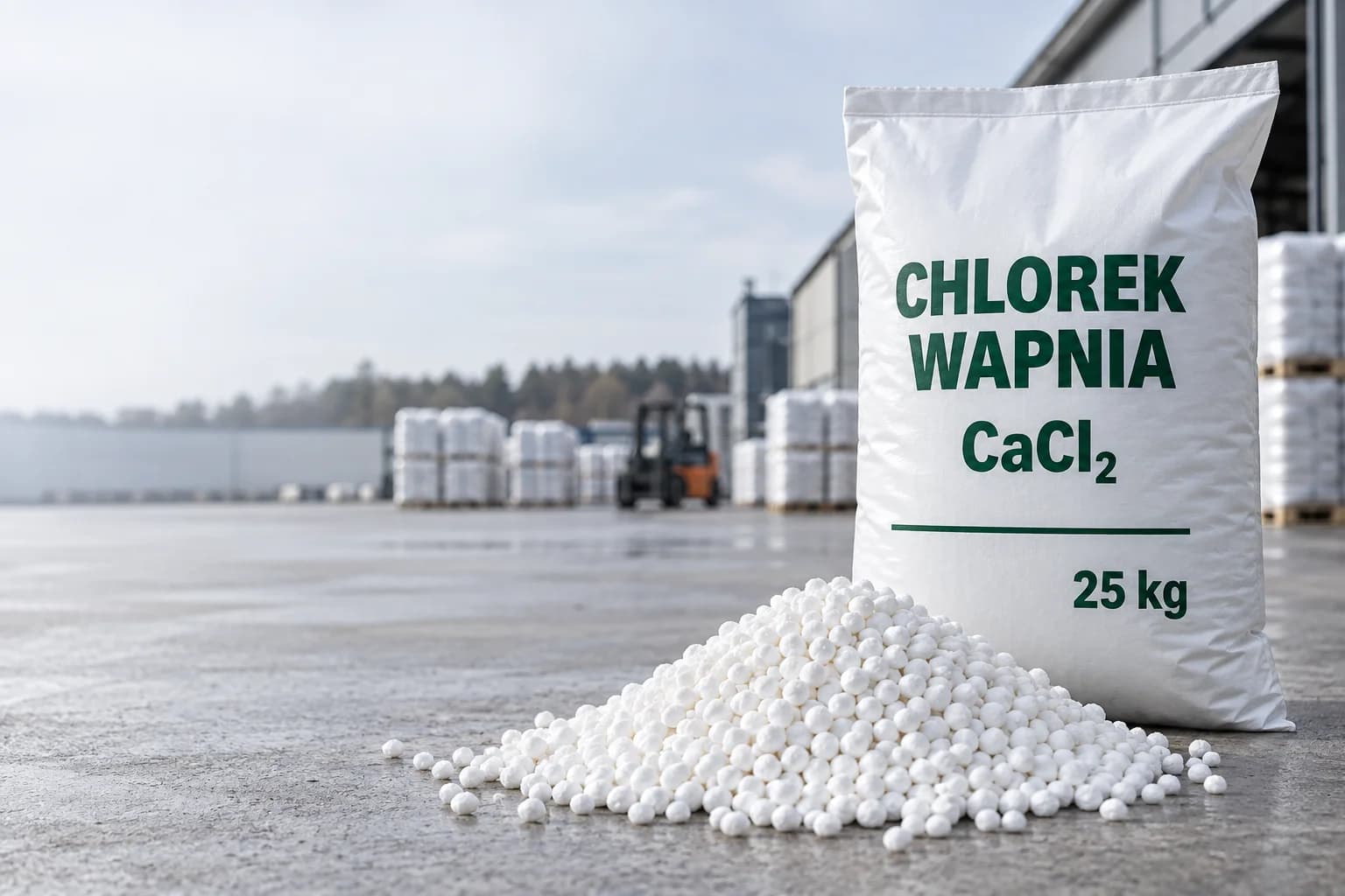 Chlorek wapnia CaCl₂ w worku 25 kg
